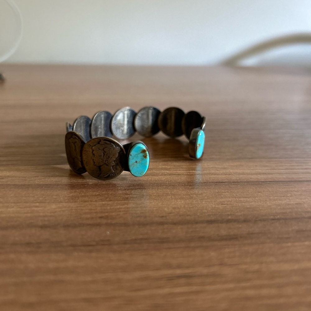 Liberty Dime & Turquoise Bangle